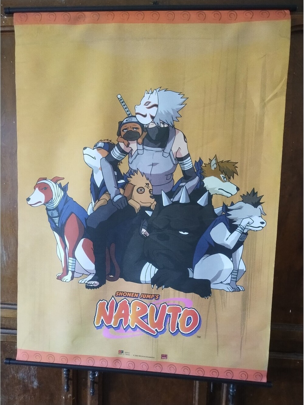 2002 Naruto Kakashi Hatake and his ninja hounds wall Scroll